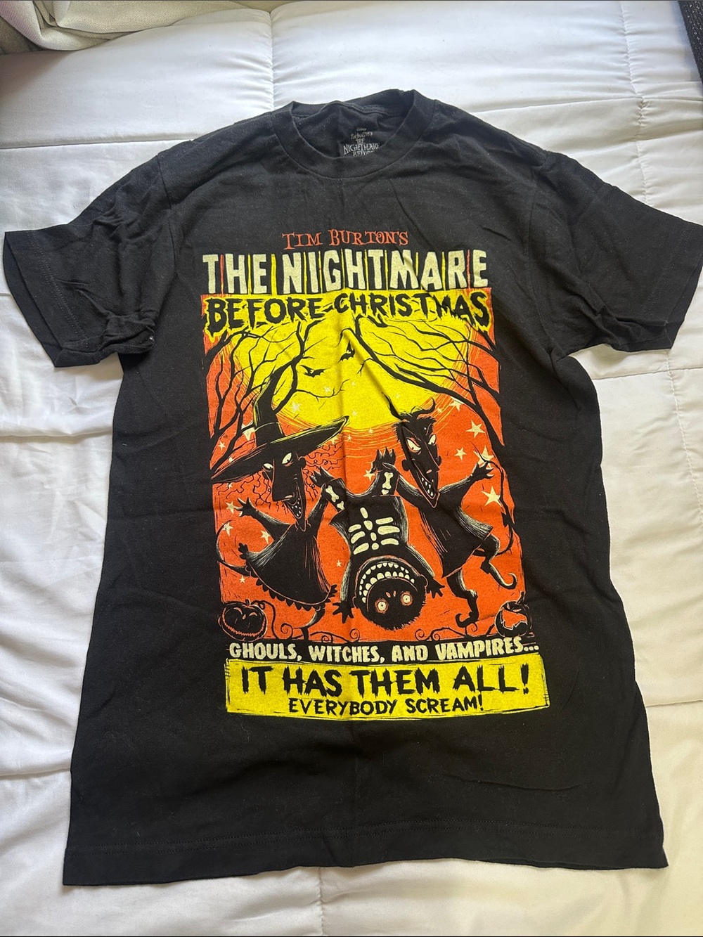Tim Burton's The Nightmare Before Christmas Black Graphic Tee